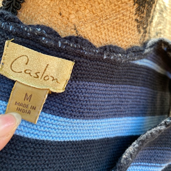 3/$30 Caslon 100% Cotton dark and light navy blue sz M - Picture 7 of 9